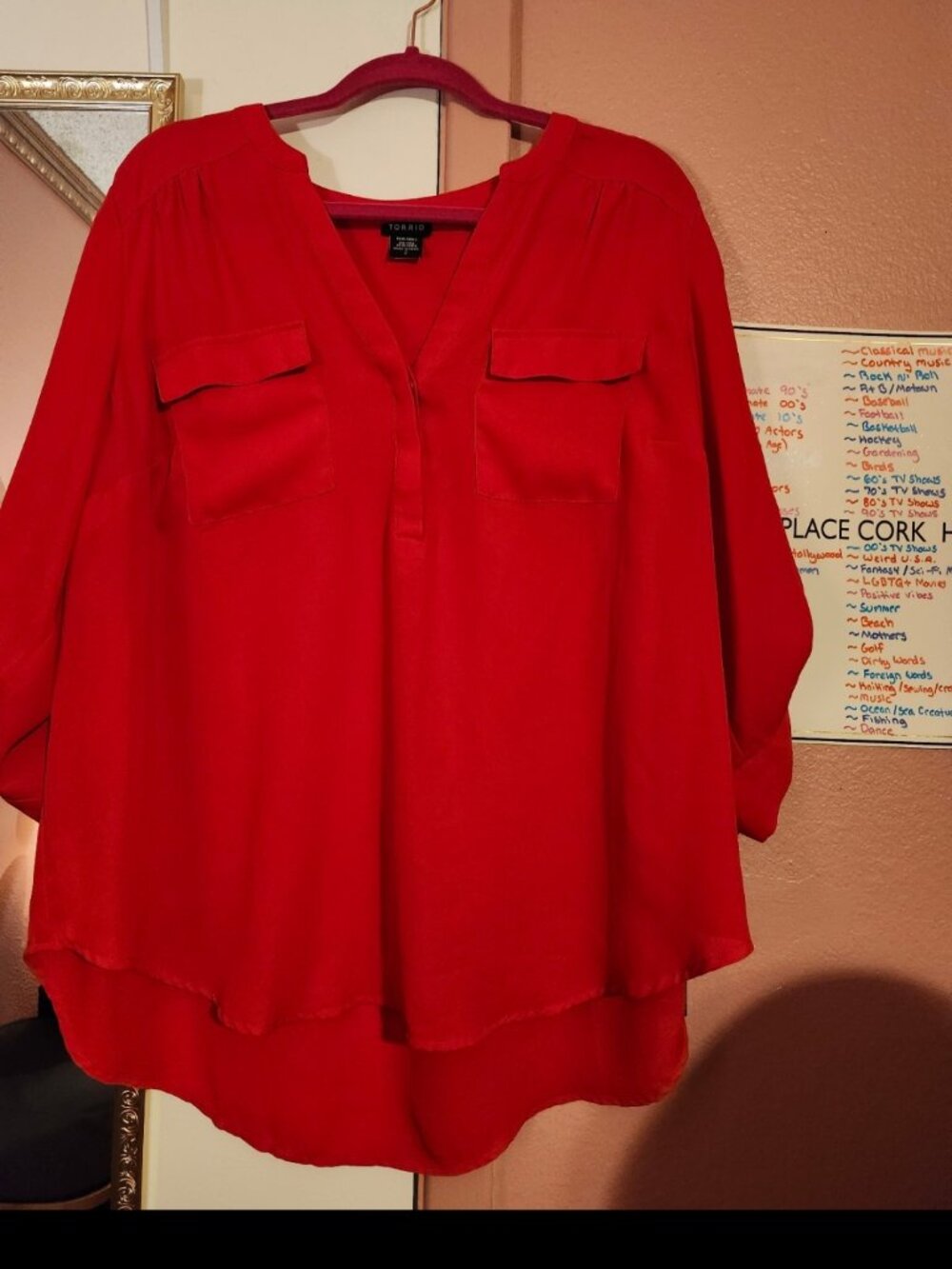TORRID Red Harper Blouse